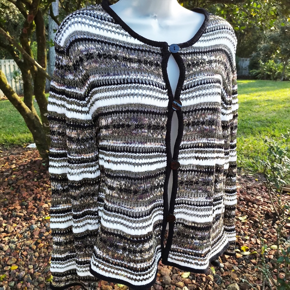 Unique Vintage Carole Little Cardigan EUC L